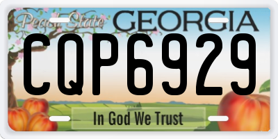 GA license plate CQP6929