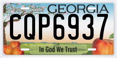 GA license plate CQP6937