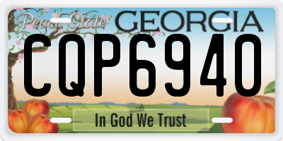 GA license plate CQP6940