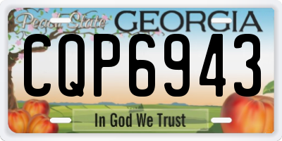 GA license plate CQP6943