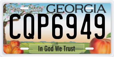 GA license plate CQP6949
