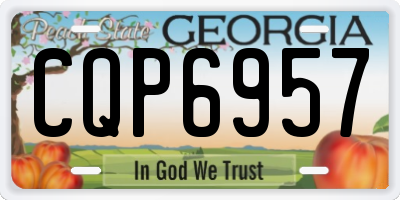 GA license plate CQP6957