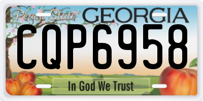 GA license plate CQP6958