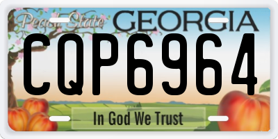 GA license plate CQP6964