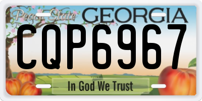 GA license plate CQP6967
