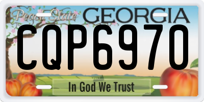 GA license plate CQP6970
