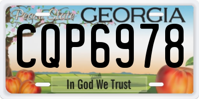 GA license plate CQP6978
