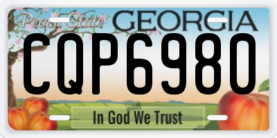 GA license plate CQP6980