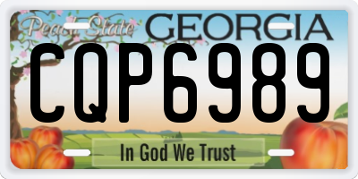 GA license plate CQP6989