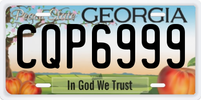 GA license plate CQP6999