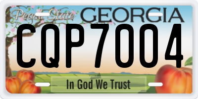 GA license plate CQP7004