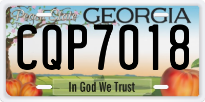 GA license plate CQP7018
