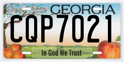 GA license plate CQP7021