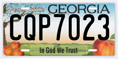 GA license plate CQP7023