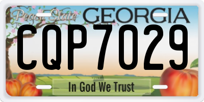 GA license plate CQP7029