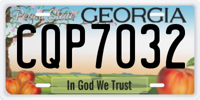 GA license plate CQP7032