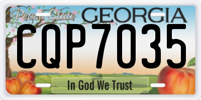 GA license plate CQP7035
