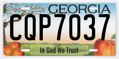 GA license plate CQP7037