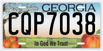 GA license plate CQP7038