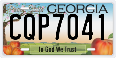 GA license plate CQP7041