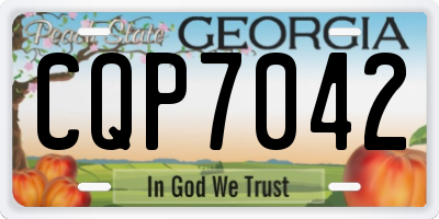GA license plate CQP7042