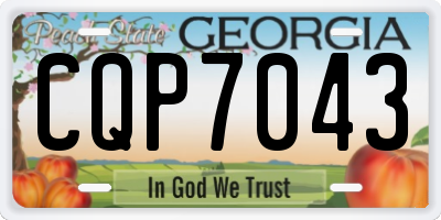 GA license plate CQP7043