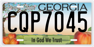 GA license plate CQP7045