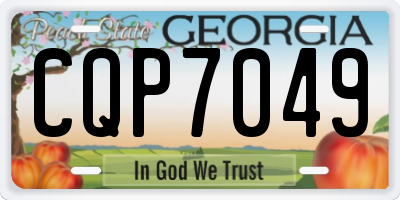 GA license plate CQP7049