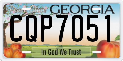 GA license plate CQP7051