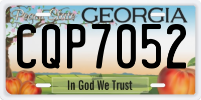 GA license plate CQP7052