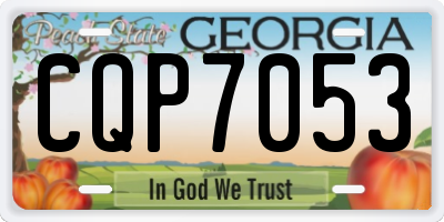 GA license plate CQP7053