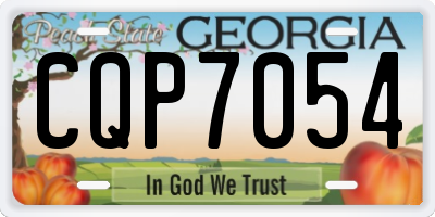 GA license plate CQP7054