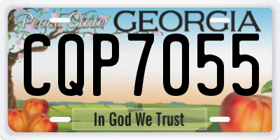 GA license plate CQP7055