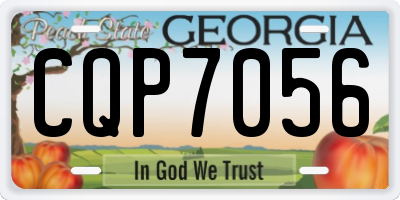 GA license plate CQP7056