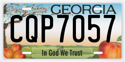 GA license plate CQP7057