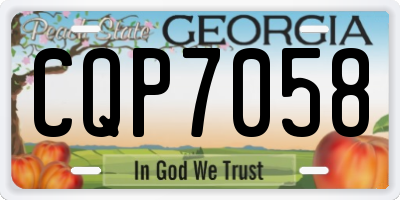 GA license plate CQP7058