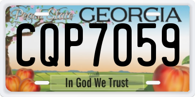 GA license plate CQP7059