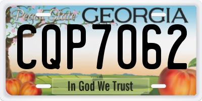 GA license plate CQP7062