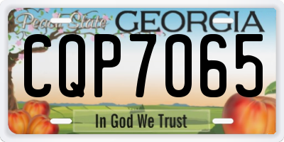 GA license plate CQP7065