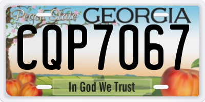 GA license plate CQP7067
