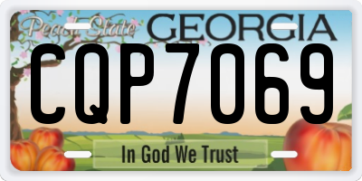 GA license plate CQP7069