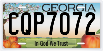 GA license plate CQP7072