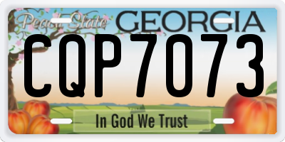 GA license plate CQP7073