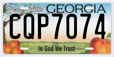 GA license plate CQP7074