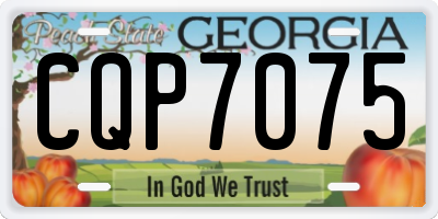 GA license plate CQP7075