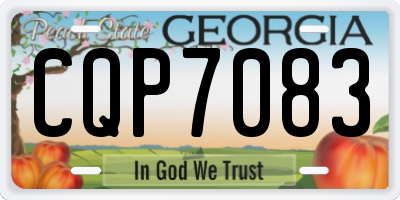 GA license plate CQP7083