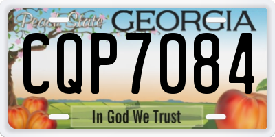 GA license plate CQP7084