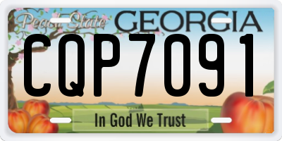 GA license plate CQP7091