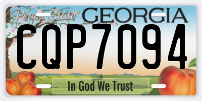 GA license plate CQP7094