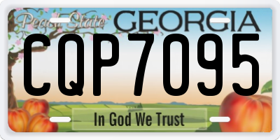 GA license plate CQP7095